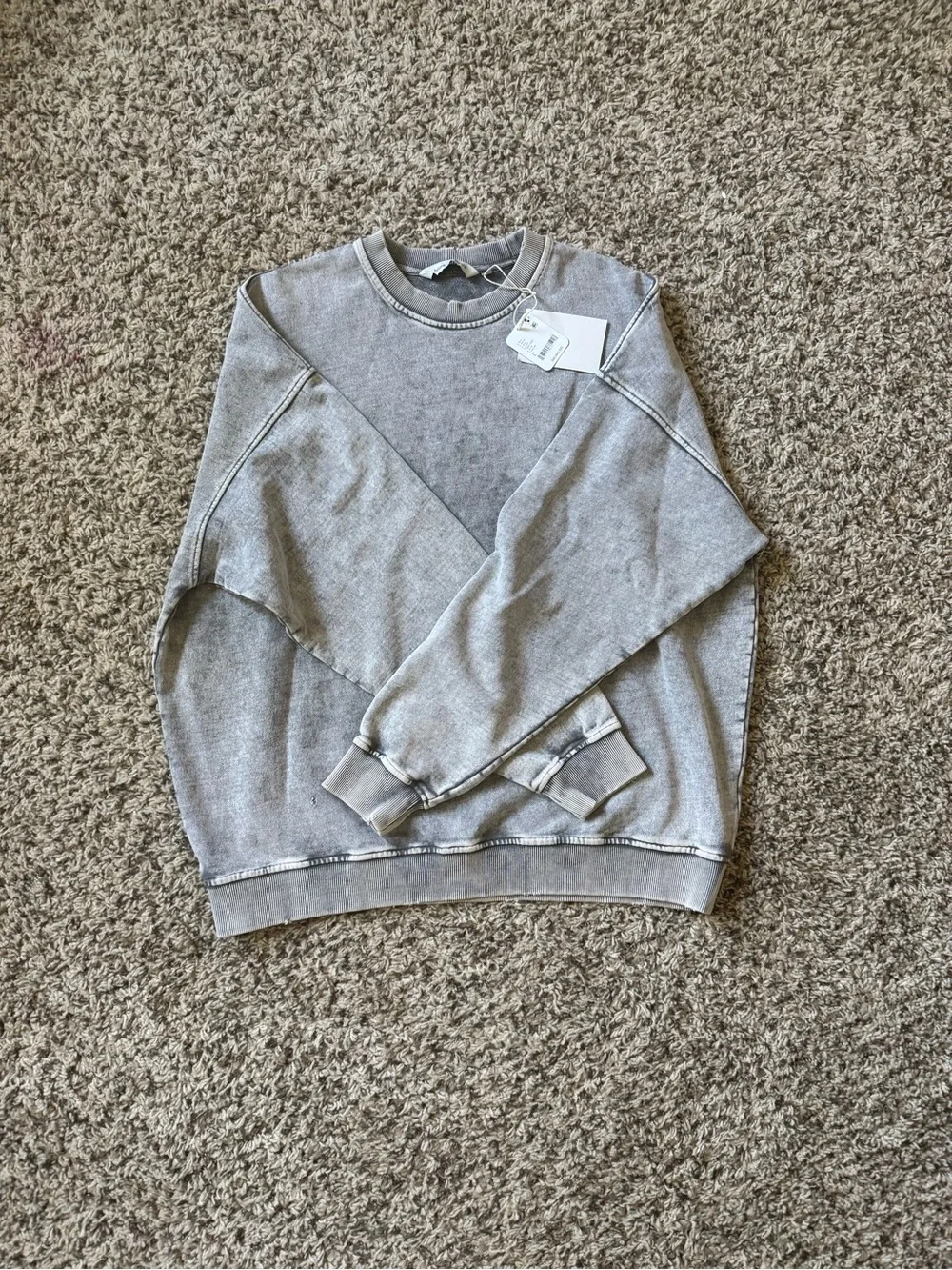 Free People Falling Forward Grey Sweatshirt